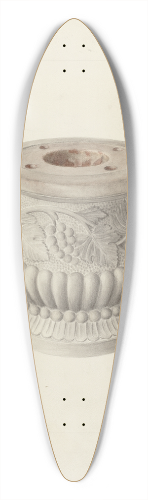 Clyde L. Cheney - Carved Stone Urn 39.3 inch art pintail longboard deck