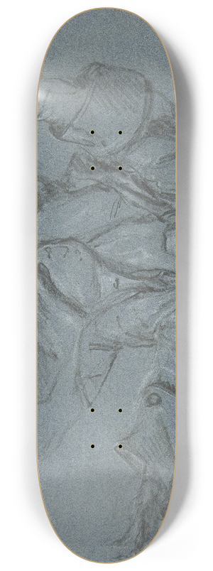 Adam Frans van der Meulen - Study of a Fallen Soldier 8.25 inch art skate deck