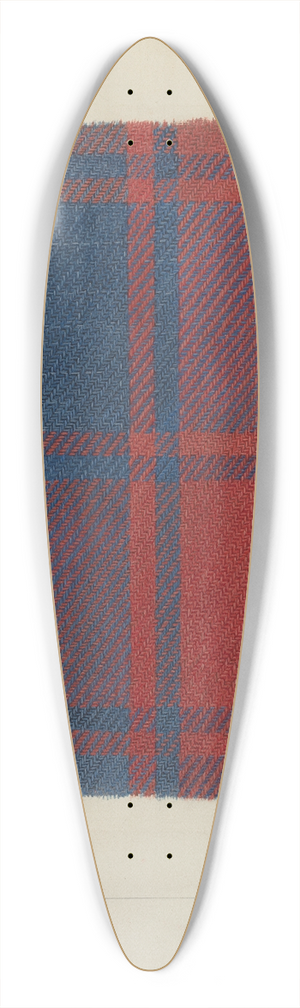 Clyde L. Cheney - Plaid Homespun Coverlet 39.3 inch art pintail longboard deck