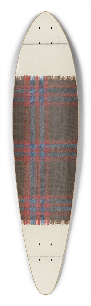 Clyde L. Cheney - Plaid Homespun 39.3 inch art pintail longboard deck