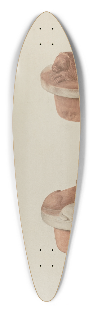 Clyde L. Cheney - Wood and Stone Carving 39.3 inch art pintail longboard deck