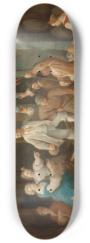 Jean Baptiste Charpentier II - A turbulent scene in a tavern 8.25 inch art skate deck Jean Baptiste Charpentier II - A turbulent scene in a tavern 8.25 inch art skate deck