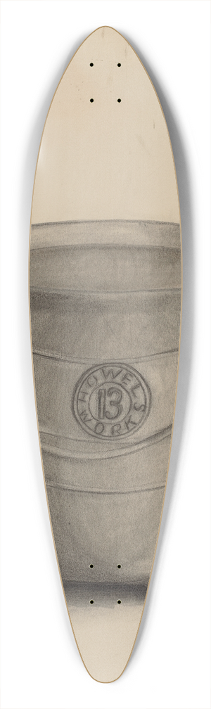 Columbus Simpson - Iron Cooking Pot 39.3 inch art pintail longboard deck