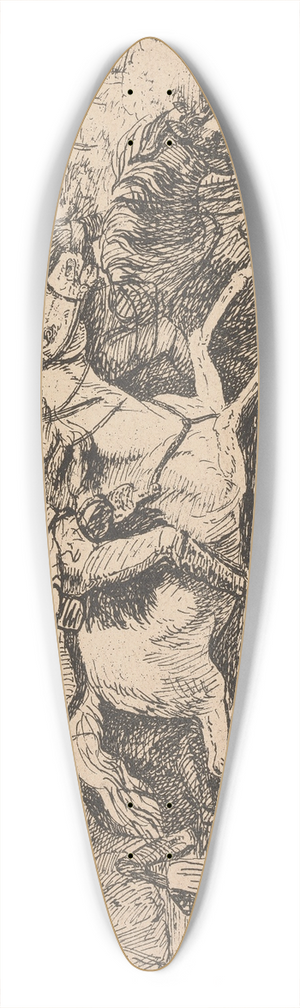 Conrad Gessner - Cavalry Charging 39.3 inch art pintail longboard deck