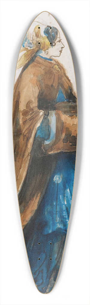 Constantin Guys - An Elegant Lady 39.3 inch art pintail longboard deck