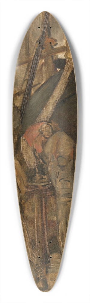 Constantin Meunier - Unloading a Sailing Ship 39.3 inch art pintail longboard deck