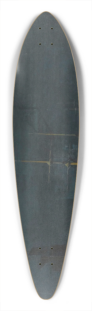 Constantinos Volanakis - Harbour at night 39.3 inch art pintail longboard deck