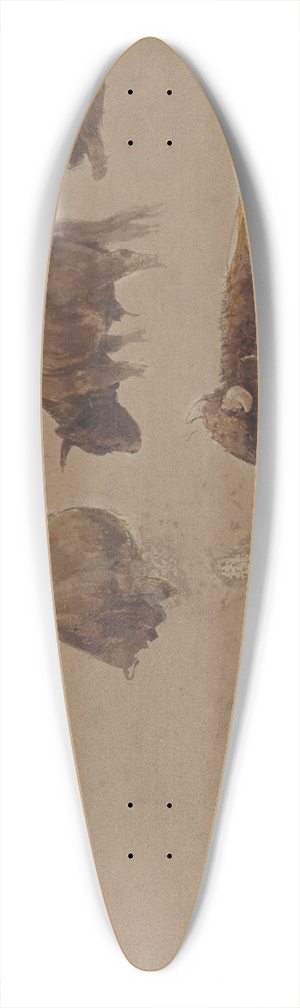 Constant Troyon - Studies ofCattle 39.3 inch art pintail longboard deck