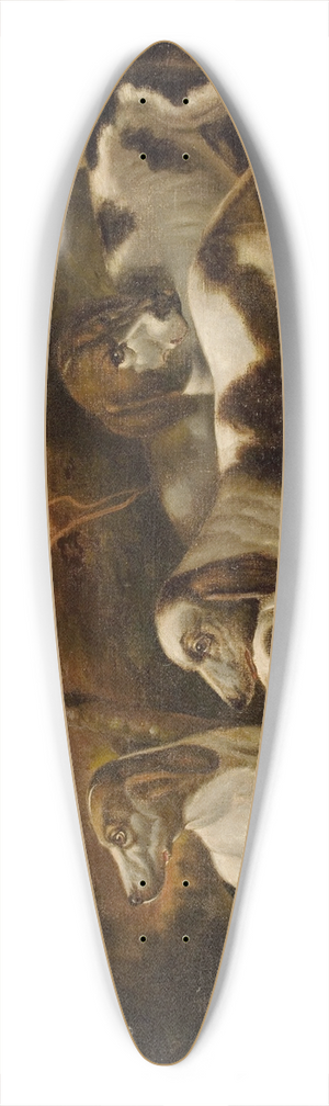 Continental School - Foxhounds 39.3 inch art pintail longboard deck