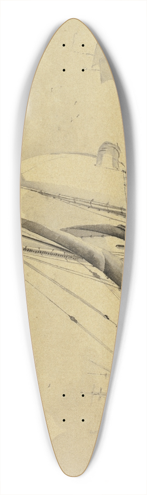 Cornelis de Grient - Boats in Full Sail 39.3 inch art pintail longboard deck