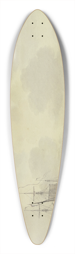 Cornelis de Grient - Marine, rechts ein Mann, der einen Sack trgt 39.3 inch art pintail longboard deck