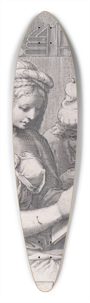 Cornelis Jacobsz Drebbel - Arithmetic 39.3 inch art pintail longboard deck