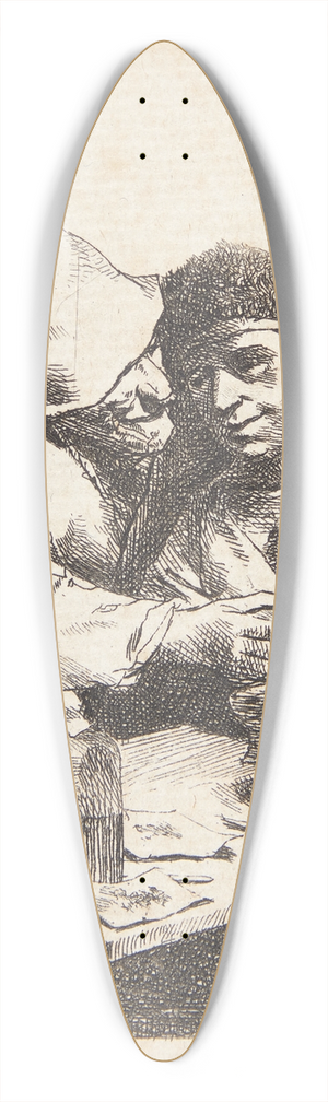 Cornelis Pietersz. Bega - Et forelsket par 39.3 inch art pintail longboard deck