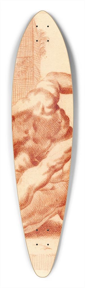 Cornelis Pronk - Beeld van twee worstelaars 39.3 inch art pintail longboard deck