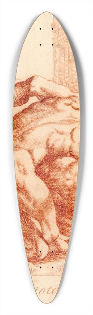 Cornelis Pronk - Beeld van twee worstelaars 39.3 inch art pintail longboard deck
