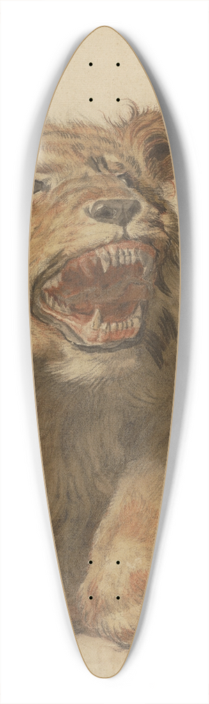 Cornelis Saftleven - A Lion Snarling 39.3 inch art pintail longboard deck