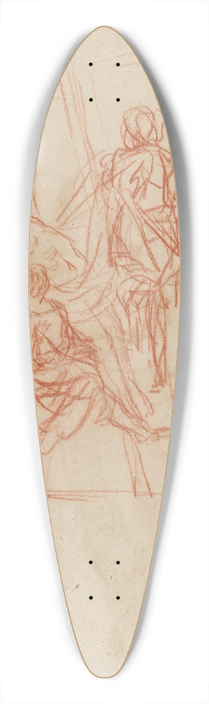 Cornelis Schut - Study of the Descent from the Cross 39.3 inch art pintail longboard deck