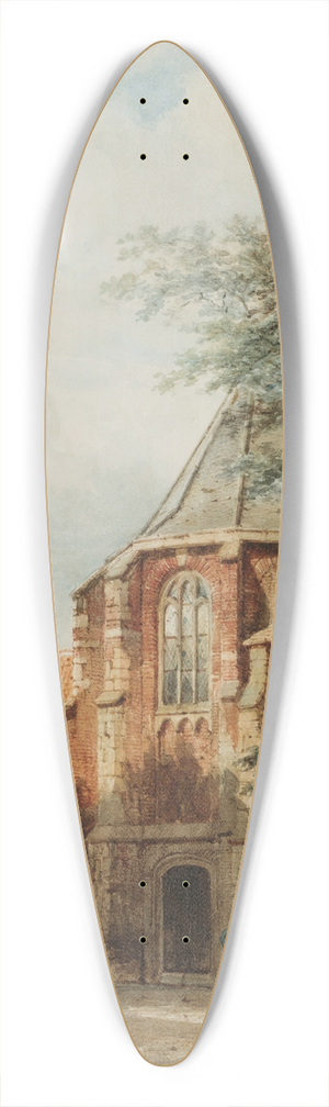Cornelis Springer - Figures In The Dorpsstraat, Asperen 39.3 inch art pintail longboard deck