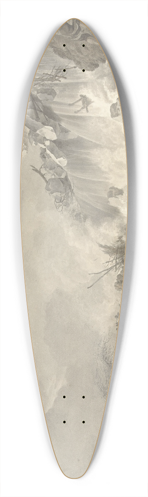 Cornelis van Hardenbergh - Dijkbreuk 39.3 inch art pintail longboard deck