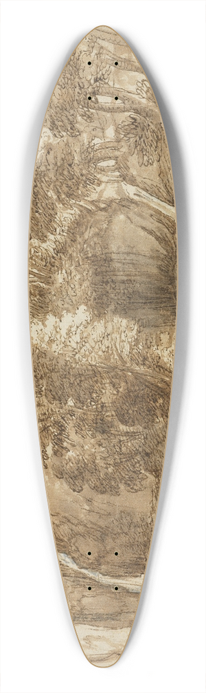 Cornelis van Poelenburg - Waldlandschaft bei Tivoli 39.3 inch art pintail longboard deck