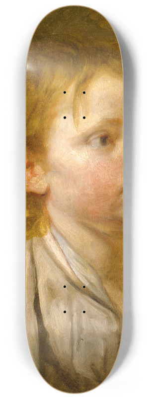 Jean-Baptiste Greuze - Head of a Young Boy 8.25 inch art skate deck