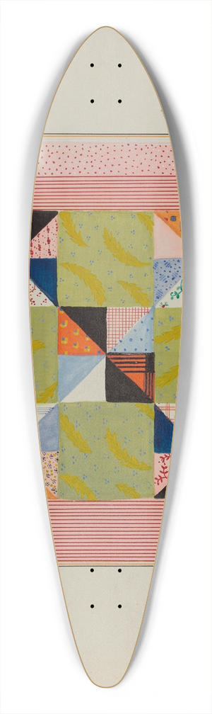 Cornelius Christoffels - Quilt Section 39.3 inch art pintail longboard deck