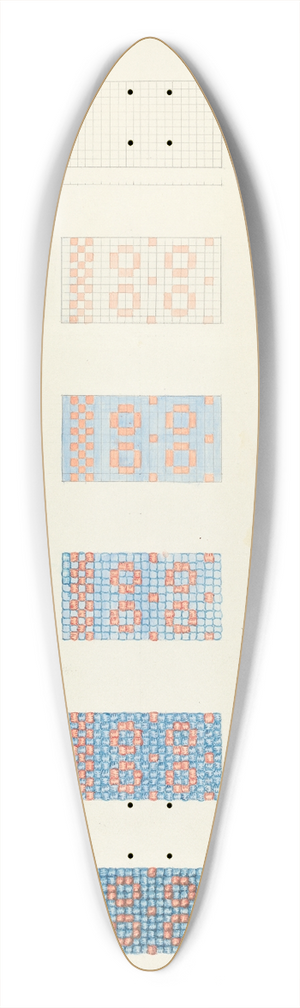 Cornelius Christoffels - Textile  Technique Demonstration 39.3 inch art pintail longboard deck