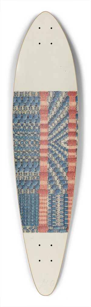 Cornelius Christoffels - Woven Textile 39.3 inch art pintail longboard deck