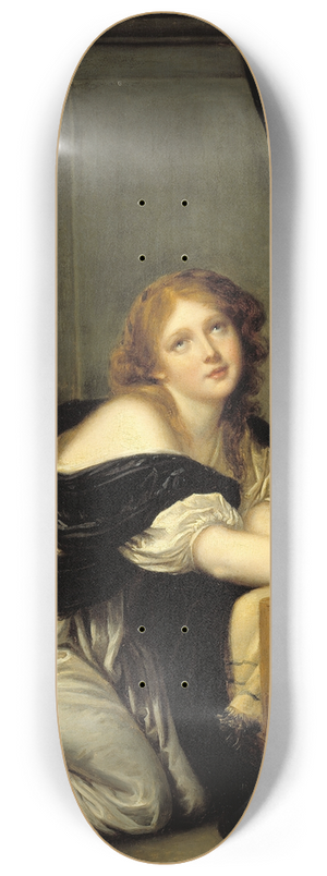 Jean-Baptiste Greuze - La Prire du matin 8.25 inch art skate deck