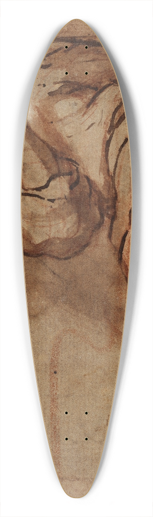 Correggio - Seated Figure, facing left 39.3 inch art pintail longboard deck