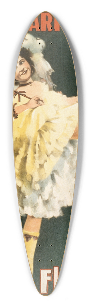 Courier Litho. Co. - Fleurette 39.3 inch art pintail longboard deck
