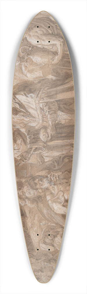 Crispijn van den Broeck - Abraham andMelchizedek 39.3 inch art pintail longboard deck