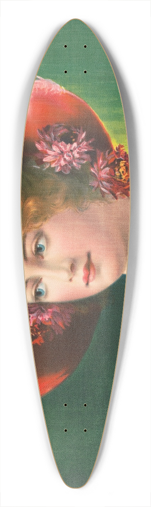 C.T. Collins - Chrysanthemum 39.3 inch art pintail longboard deck