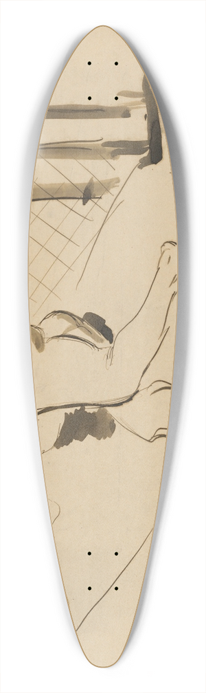 Cyprin Majernk - Nude 39.3 inch art pintail longboard deck
