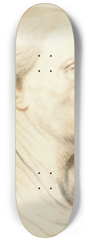 Jean-Baptiste Greuze - Study Of A Mans Head 8.25 inch art skate deck