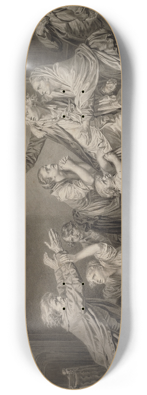Jean-Baptiste Greuze - The Fathers Curse; The Ungrateful Son 8.25 inch art skate deck