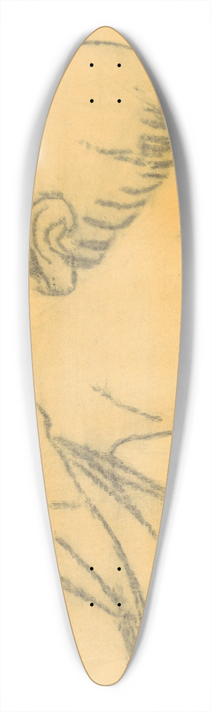 Cyril Kutlk - Womans Head in Profile 39.3 inch art pintail longboard deck