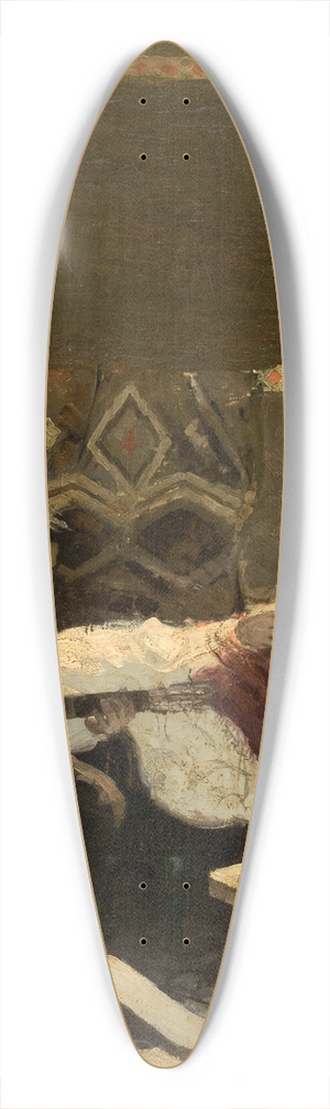 Dan Content - A Man Serenading a Woman 39.3 inch art pintail longboard deck