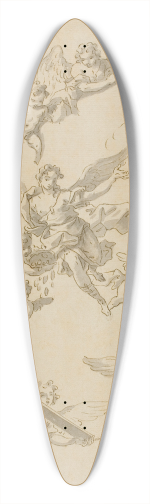 Daniel Gran - Sketches of Angels and Putti 39.3 inch art pintail longboard deck