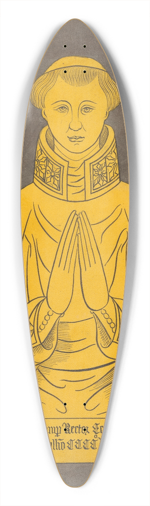 Daniel Lysons - Brass Plate for Richard de Thorp, from Stanwell Church 39.3 inch art pintail longboard deck