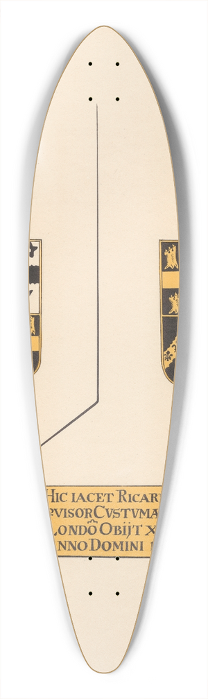 Daniel Lysons - Memorials to Richard Carmarden and Thomas Wigg, Chislehurst 39.3 inch art pintail longboard deck
