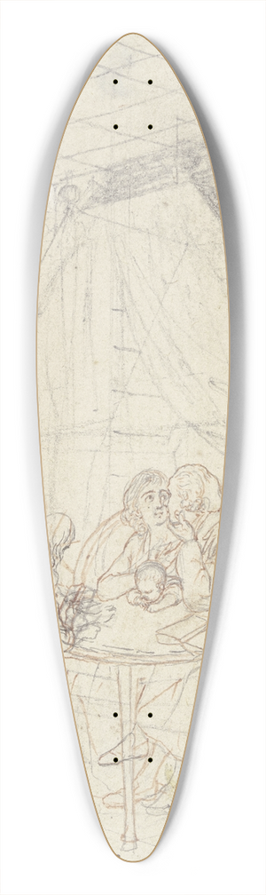 Daniel Nikolaus Chodowiecki - Domestic bliss 39.3 inch art pintail longboard deck
