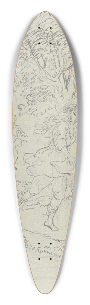 Daniel Nikolaus Chodowiecki - Don Quijote findet ein verkleidetes Mdchen 39.3 inch art pintail longboard deck