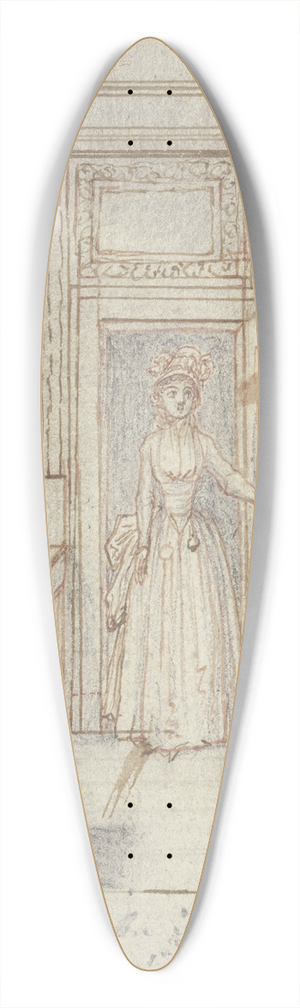 Daniel Nikolaus Chodowiecki - Ein Zimmer, in dem links ein Arbeitstisch und ein Spinett stehen 39.3 inch art pintail longboard deck