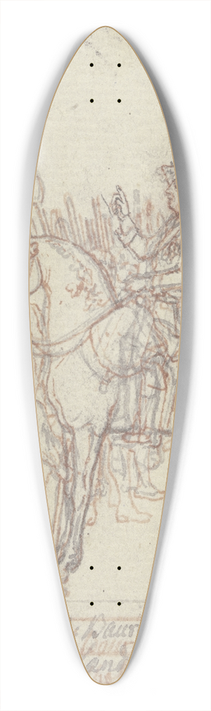 Daniel Nikolaus Chodowiecki - Friedrich der Groe zu Pferde, im Profil nach links 39.3 inch art pintail longboard deck