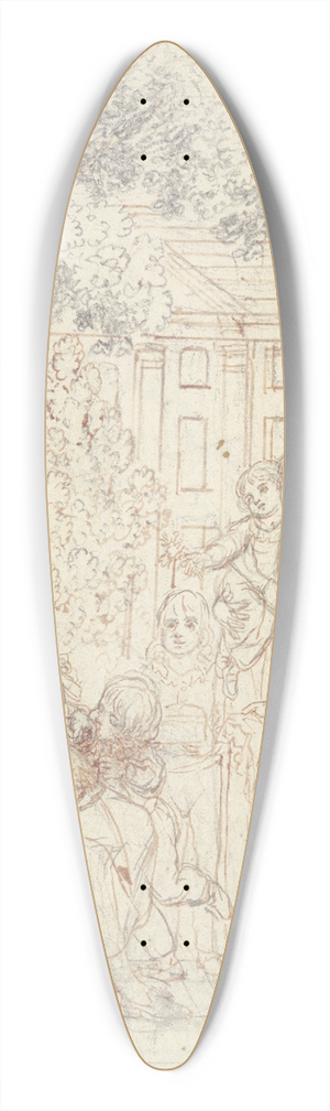 Daniel Nikolaus Chodowiecki - Happy ageing 39.3 inch art pintail longboard deck