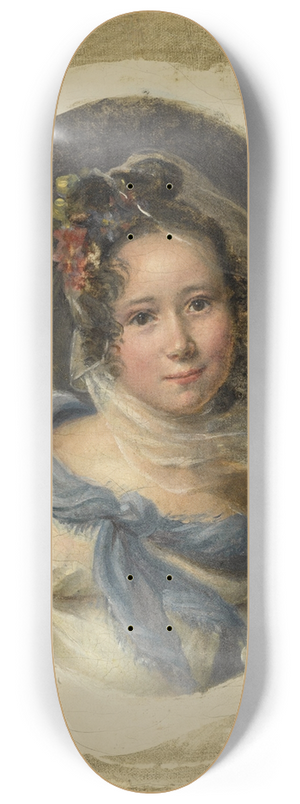 Jean-Baptiste Isabey - Portrait of a lady 8.25 inch art skate deck