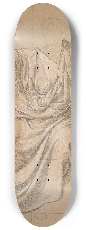 Jean Baptiste Joseph Wicar - Study of Drapery 8.25 inch art skate deck