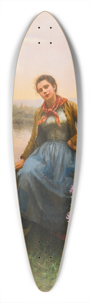 Daniel Ridgway Knight - On The Rivers Edge 39.3 inch art pintail longboard deck