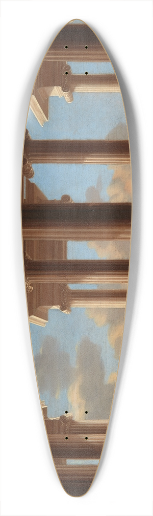 Danil de Blieck - Terrace with a Colonnade  Architectural Study 39.3 inch art pintail longboard deck